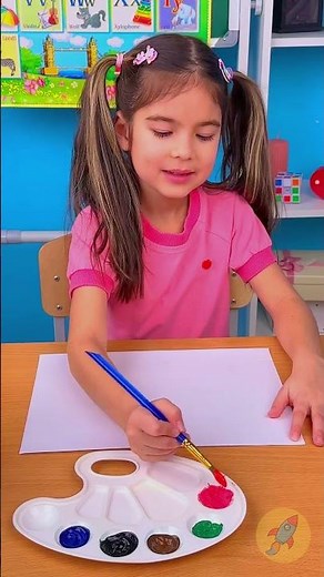 Lipstick Magic: Transforming to Red Art! 🎨✨ Fun DIY for Kids #shorts