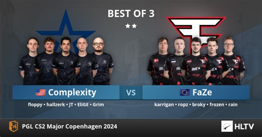 Complexity vs FaZe at PGL CS2 Major Copenhagen 2024