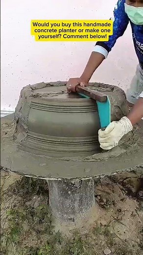 Perfect Concrete Pot Making Process! Fast Cement Craft That Looks Expensive