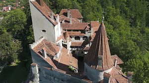 Dracula’s Castle revealed: Aerial views of Romania’s Bran Castle