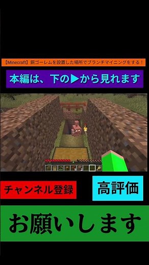 【Minecraft】java版サバイバル生活。銅ゴーレムを設置した場所でブランチマイニングをする！
