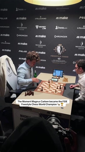 HE DID IT AGAIN!!! Magnus Carlsen just secured his 21st FIDE World Championship title 🤯 #FreestyleChess #fidefreestylechampionship