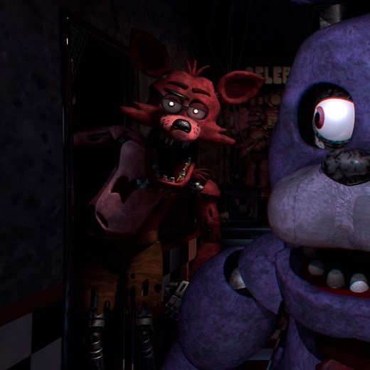 Foxy Jumpscare Nightguard in FNAF Animation