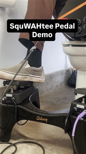 Chibson USA on Instagram: "Perfect for your Wah’ter Closet Thanks to our friends at @daredevilpedals for making it happen! 💪 #chibson #guitar #guitarist #wah #squwahtee"