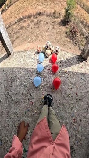 😱🚀 New Parkour boy football ⚽ and balloon chellenge ~??? #ytshorts #football #parkour #funny #viral