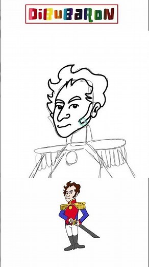 Dibujando a Simon Bolivar paso a paso | Dibujos fáciles