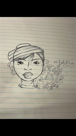 Idk why but I prefer drawing on notebook paper than a sketchbook now #arttok #arttutorial