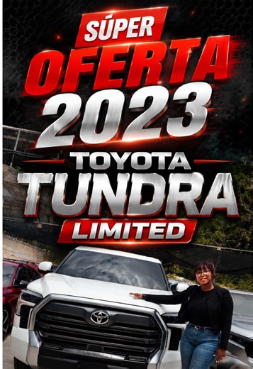 🚨 ¡SÚPER OFERTA! 🚨 2023 TOYOTA TUNDRA LIMITED 🔥 Potencia, comodidad y presencia en un solo vehículo. Si estabas esperando el momento perfecto para montarte en una Tundra, es ahora. 💰 USD$67,000 📲 Escríbenos hoy mismo antes de que se venda. #ToyotaTundra #TundraLimited #Toyota2023 #SuperOferta #vehículosrd