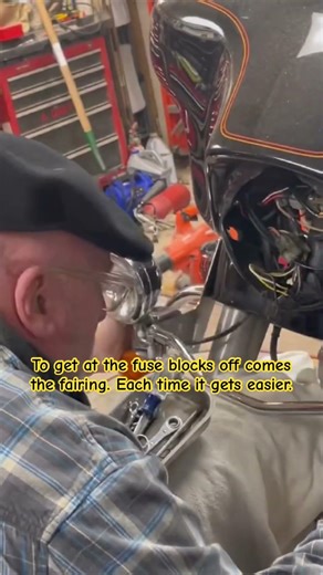 1993 FLHTC Fairing removal. #motorcycle #diy #biker