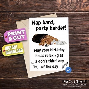 Funny Dog Birthday Card – Instant Download & Printable | Cut-out Hilarious Birthday Card for Dog Lovers and Pet Owners Who Enjoy Some Humor! - Etsy