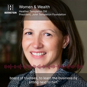Beata Kirr of Bernstein Private Wealth Management sits down with our president, Heather Templeton Dill, to discuss what she learned through her father’s early mentorship and "carrying the torch of generosity." Hear more in the Women & Wealth podcast: https://bit.ly/3F8Xe6r | John Templeton Foundation