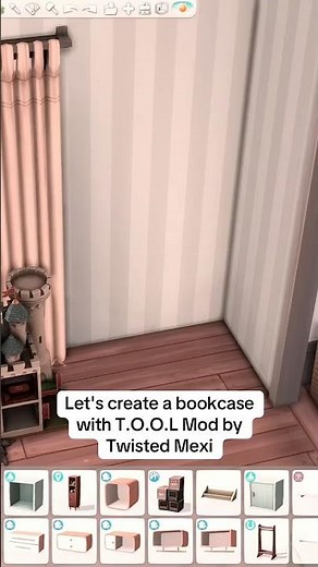 Creating a bookshelf with T.O.O.L Mod by TwistedMexi in The Sims 4 #thesims4 #sims4 #sims