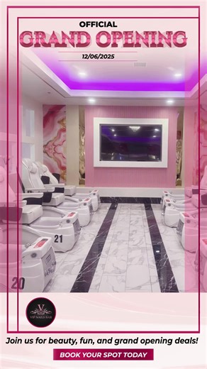 ✨💗 VIP NAILS BAR'S GRAND OPENING 💗✨ Date: 12/06/2025 🎉 GRAND OPENING SPECIAL: 30% OFF ALL SERVICES! 🎉 📅 Enjoy this limited-time deal from 12/06/2025 – 12/20/2025 and treat yourself to the perfect pampering session. Fresh styles, relaxing vibes, and amazing savings are waiting for you. Bring your friends, enjoy the celebration, and make your beauty shine. 🎈😍 📲 Book your appointment today and join the grand opening fun! ___________________ 𝐕𝐈𝐏 𝐍𝐀𝐈𝐋𝐒 𝐁𝐀𝐑 ☎️ (918) 994-7444 🏙 1900