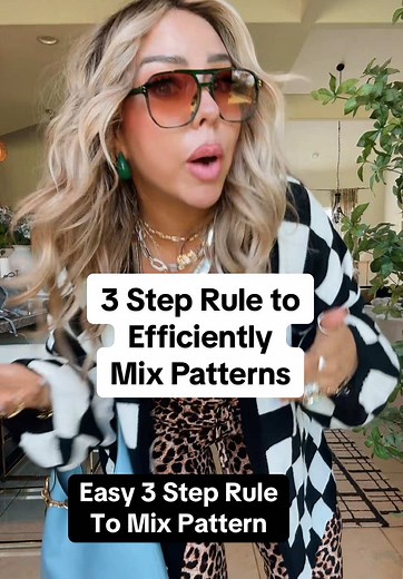 Easy 3 Step Rule for Beginners on How to Mix Patterns! ✨🏁 #mixingpattern #mixingpatterns #mixingprintsandpatterns #mixingpatternsoutfit #patternmixing