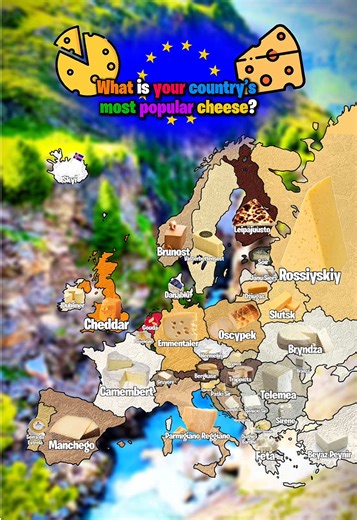 What is your country‘s most popular cheese? 🧀 || For the tournament @DanazianGeo 🇨🇦⚜️ || #mapping #mapper #viral #fyp #cheese