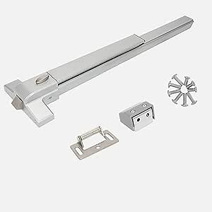 27.5" Push Bar Panic Exit Device for Commercial Doors - Hardware Lock for Wood and Metal Doors