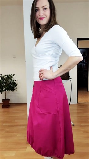 Midisukně s kapsami v magenta 💖 výrazná sukně, která rozzáří outfit