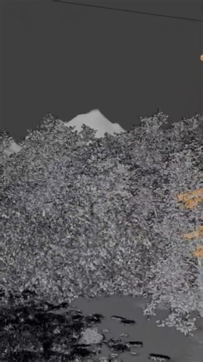 Foggy Fantasy Forest 🌲❤️ Blender 3D Scene #3danimation #blender #blender3d #Shorts