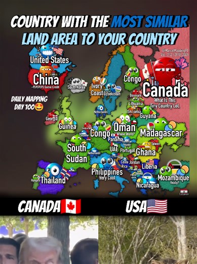 YETI KOTLETI🤩🔥 | Country With The Most Similar Land Area To Your Country | #mapping #map #shorts #popular #fyp | Educational Video⚠️ | Idea : @Slovak Maps |