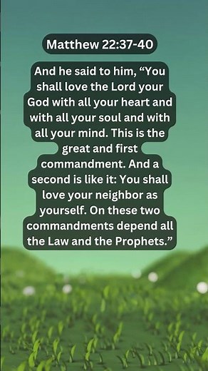 Journey of faith and spiritual growth | Matthew 22:37-40 Daily Bible Verse