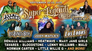 BOOK NOW: SuperLegendsCruise.com or call 888-639-8880 Super Legends Cruise 2025 is ON! Come sail away with the legendary The Isley Brothers, Sheila E., Los Lonely Boys, Jody Watley, Los Lobos, Deniece Williams, Heatwave, Tavares, Mary Jane Girls, Bloodstone, Malo, Lenny Williams, Norman Carter, Little Willie G. and many more! Sailing September 12-15, 2025 from Los Angeles to Ensenada on the Navigator of the Seas. | Super Legends Cruise