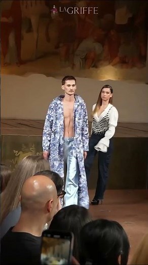 Model shining on the runway at Milan Fashion Week SS2026✨ #lagriffeacademy #model #school