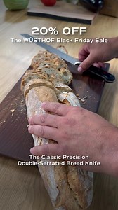 Meet the bread knife that makes every slice effortless 稜 The sharp double-serrated edge of our best-selling bread knife slices cleanly through artisan loaves, pastries, and more. | WÜSTHOF | Facebook