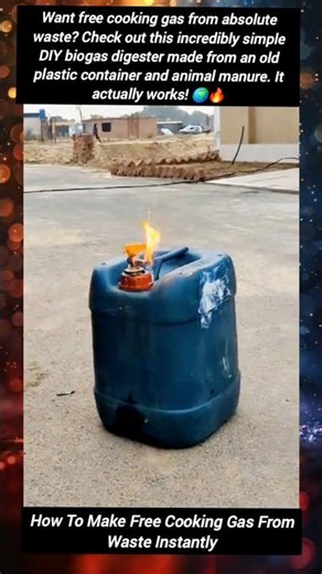 How To Make Free Cooking Gas From Waste Instantly #BiogasProject#FreeEnergy