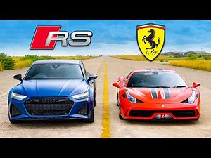 Ferrari 458 Speciale v Audi RS7 Performance: DRAG RACE