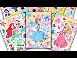 60 Minutes Satisfying with Disney Princess Sticker Book & Home made Sticker🎨 ASMR Paper DIY
