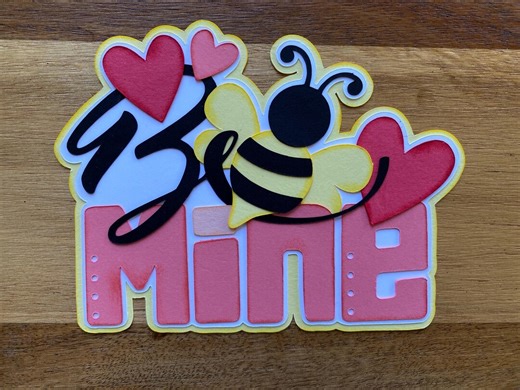 Valentines Bee Mine Scrapbook Title Cardstock Bee Die Cut Embellishment Bumble Bee for Scrapbooking Card Making and Paper Crafting - Etsy