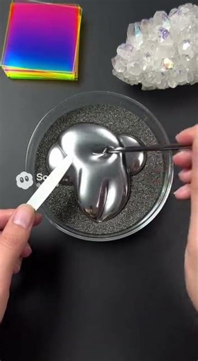 ASMR Liquid Mercury Close Up ~ Slow Whispering & Mesmerizing Silver Fluid Movements