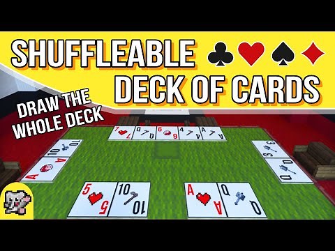 Shuffleable Deck of Cards | Minecraft Redstone Tutorial | Bedrock MCPE XBOX PS