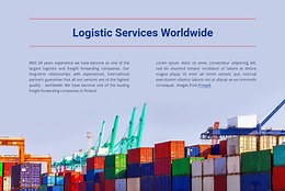 Logistic services worldwide - Website Template by Nicepage