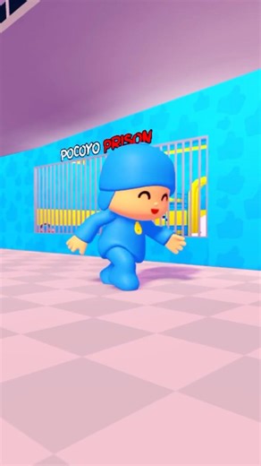 OH NO ACTTIVATE BUTTON CAUGHT! POCOYO PRISON RUN! OBBY GAMEPLAY #Roblox