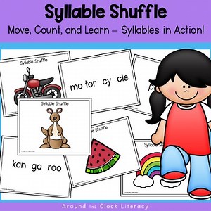 Syllable Counting with Movement | Whole Class Phonemic Awareness Activity