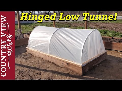 Hinged Low Tunnel for raised Bed gardening