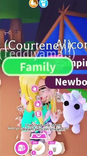 I hatched one of my DREAM PETS on stream in Adopt Me #roblox #adoptme #shortsfeed