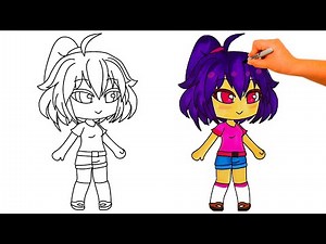 How to draw Gacha Life Characters step by step | Cómo dibujar un personaje de Gacha Life paso a paso