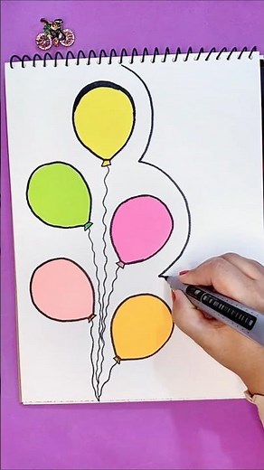 Maths Front Page Design | Cute Balloon Theme | Easy Notebook Decoration | #shorts