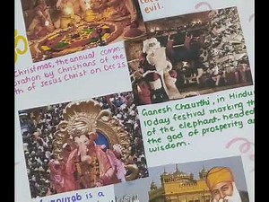 Religious festivals chart for school project, festivals of India, School Project Maker