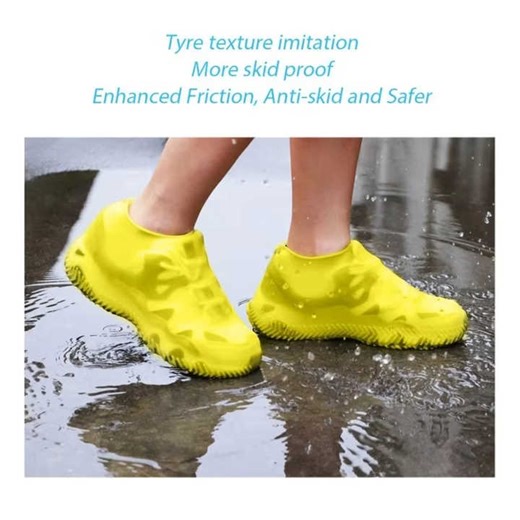 Rain Boot Overshoes for Outdoor Use Silicone Waterproof Shoe Covers Rainy Day Shoe Cover Reusable Non-Slip Rain