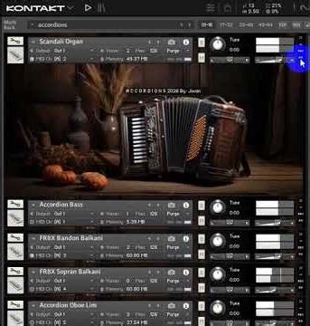 Balkan ACCORDIONS Library 2026 for Native Instruments KONTAKT 8