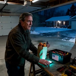 My stepson didn’t see me walk in – he was talking to my wife: “Yes, i already cut the brake. see you at his funeral tomorrow.” I didn’t scream – i slipped out, called a tow truck, and delivered the car to his dad: “A gift from your son.” Two hours later… The garage was pitch-black, except for the cold blue glow of Evan’s phone. I was still holding a warm bag of fried chicken from Kroger on Harshman Road, the grease soaking through the paper like my own life was leaking out in real time. I’d boug