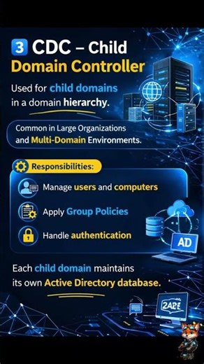 PDC vs ADC vs CDC vs RODC Explained #activedirectory #itbasics #windowsserver #techshorts #sysadmin