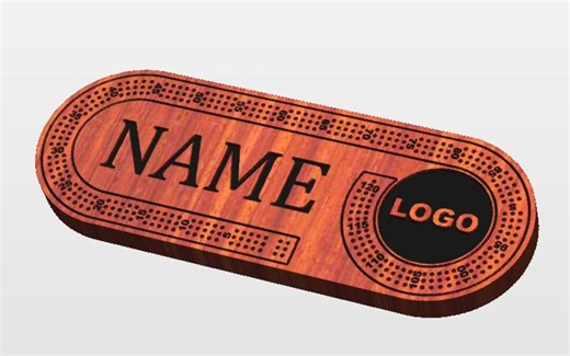 3 Peg Custom Cribbage Board, Fully Customizable, 18"x7", Digital File - Etsy