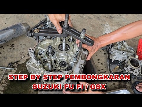 How to disassemble the Suzuki Satria Fu Fi or GSX engine, complete and detailed step by step, ful...