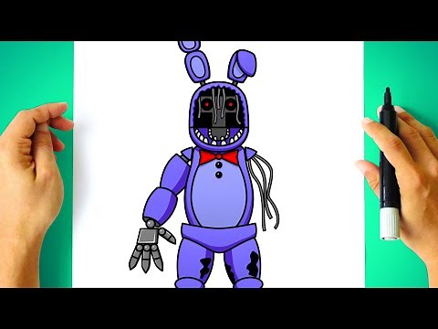 How to DRAW WITHERED BONNIE - Five Nights at Freddy's - FNAF 2