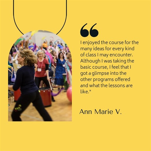 "I enjoyed the course for the many ideas for every kind of class I may encounter. Although I was taking the basic course, I feel that I got a glimpse into the other programs offered and what the lessons are like."-Ann Marie V. https://www.drums-alive.com/ Ready to turn your passion for movement and rhythm into an exciting teaching opportunity? Our Drums Alive courses offer flexible, self-paced learning with top-notch video instruction to get you ready to lead in no time! Join our vibrant communi