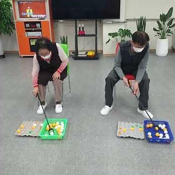 #신발집게로탁구공옮기기 #계란판탁구공옮기기 #실버게임